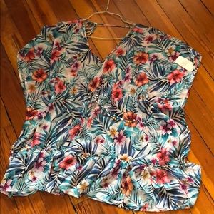 Floral swimsuit cover up
